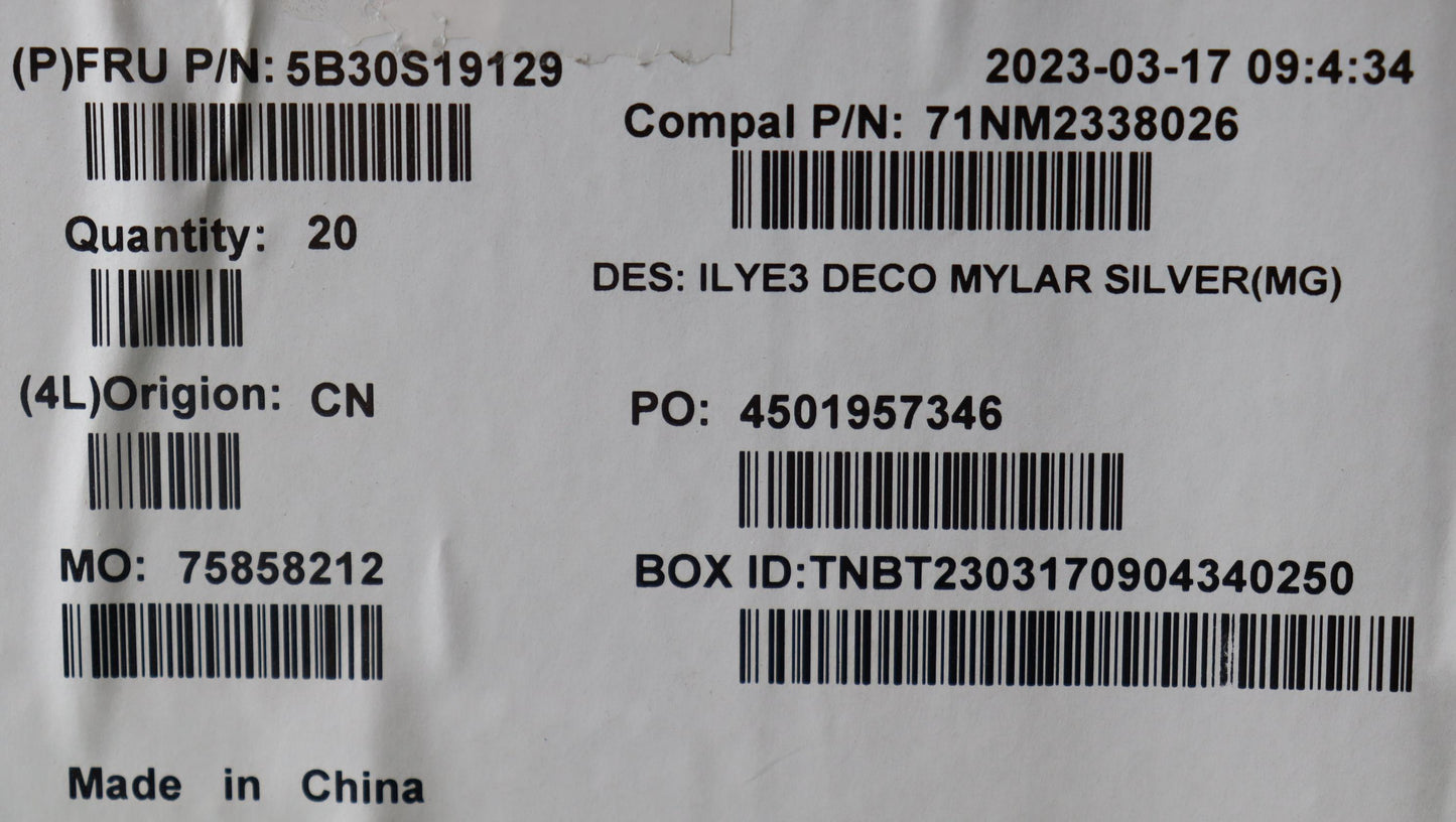 Lenovo Bezel Deco Cover Mylar C 82Ya - 5B30S19129