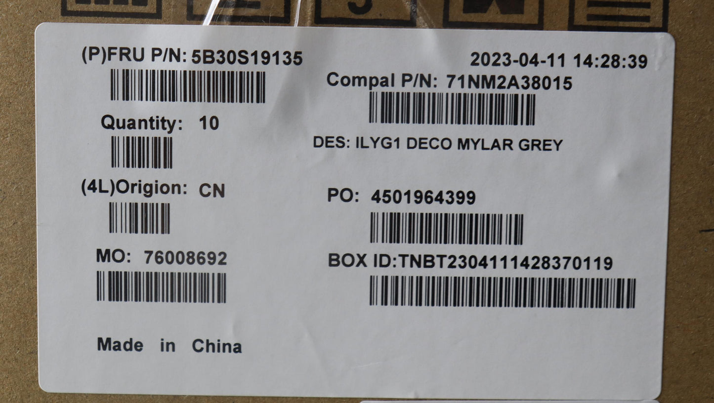 Lenovo Bezel Deco Cover Mylar C 82Y3 - 5B30S19135