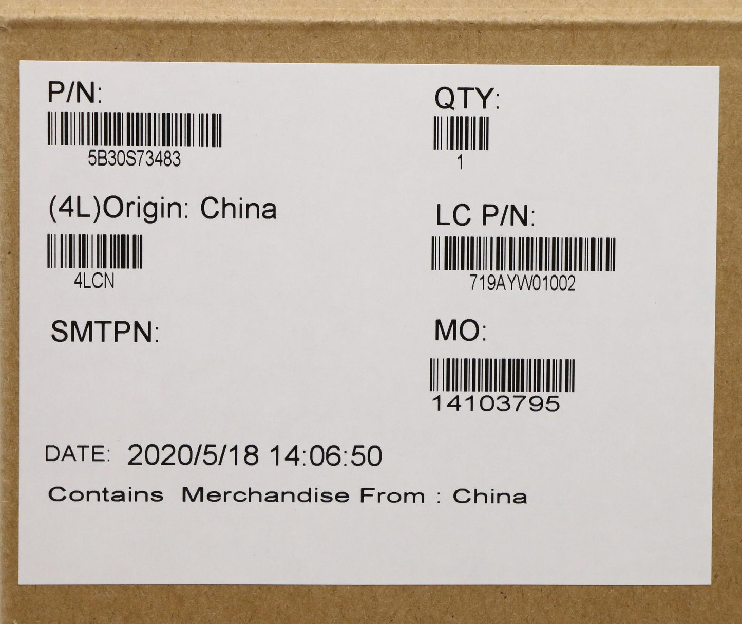 Lenovo Bezel, B Cover Normal Assembly - 5B30S73483