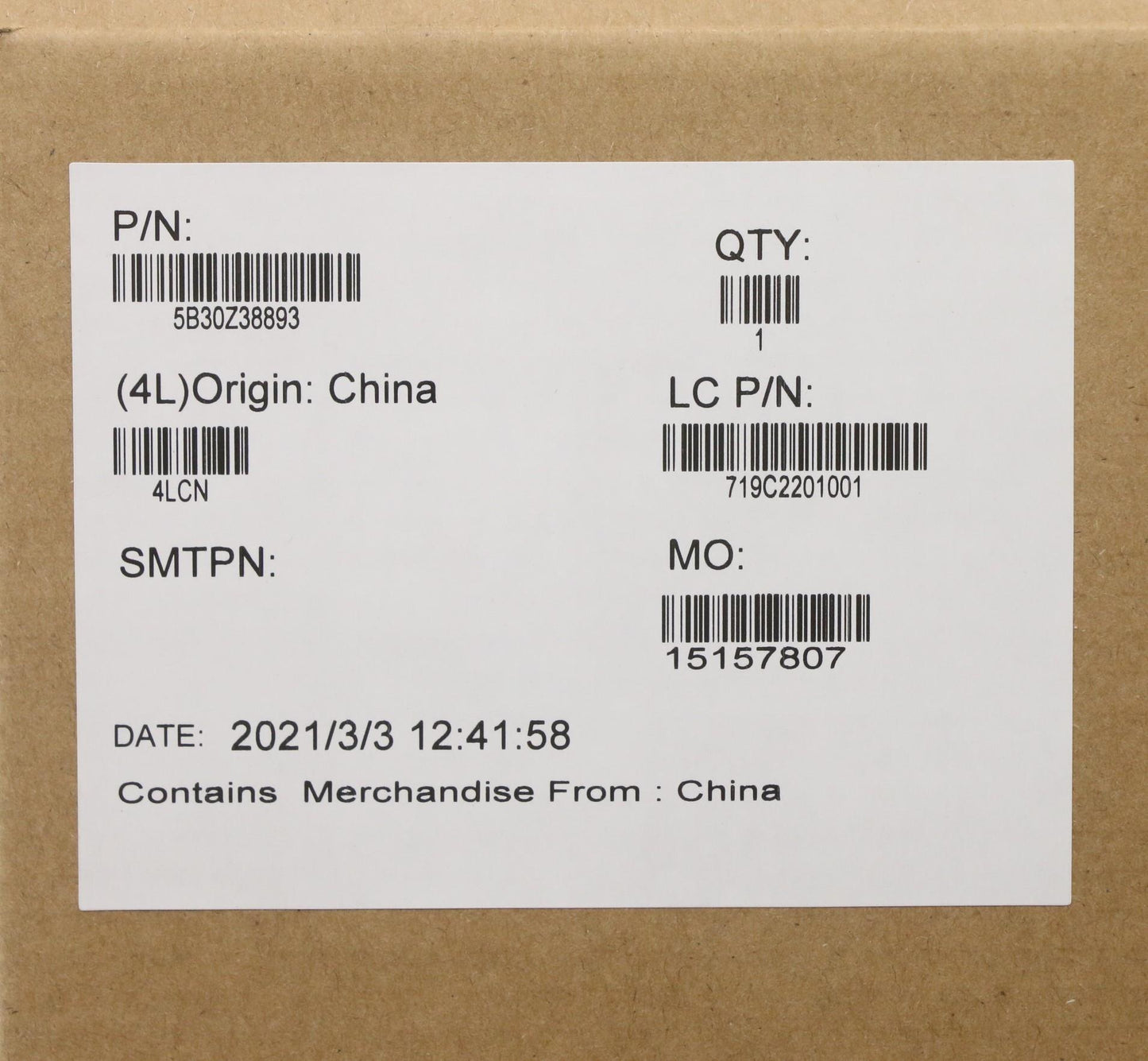 Lenovo Bezel Fru Bsheet Tape Rg Gy Al - 5B30Z38893