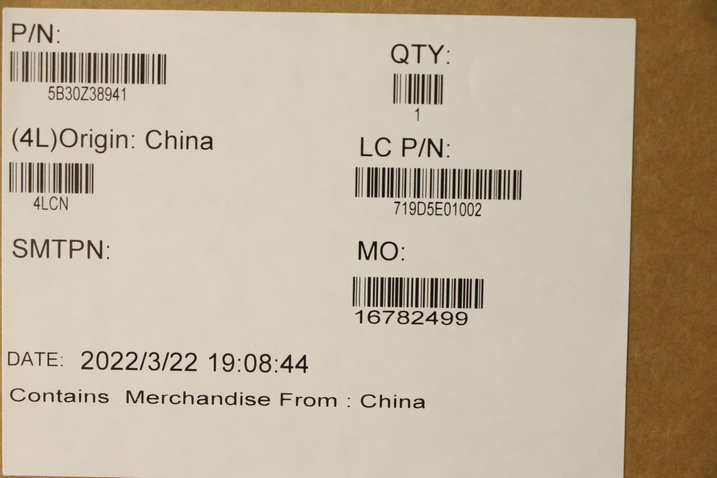 Lenovo T14G3 Bezel with IR Camera and Microphone Assembly - 5B30Z38941