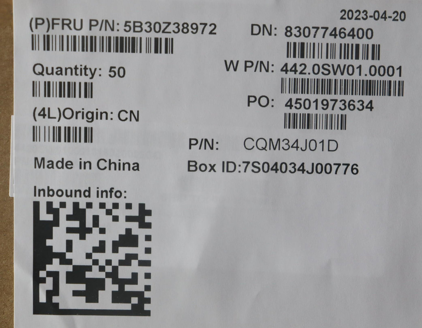 Lenovo Bezel Fru Bezel Strip Cover 50 - 5B30Z38972