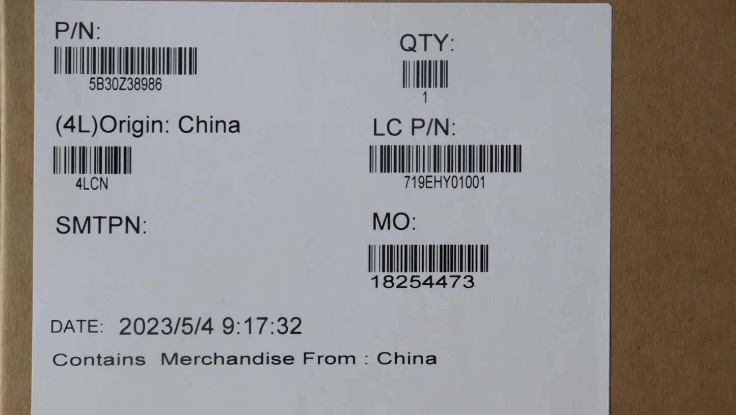 Lenovo Bezel Fru T14 5M B_Sheet+Fhd T - 5B30Z38986