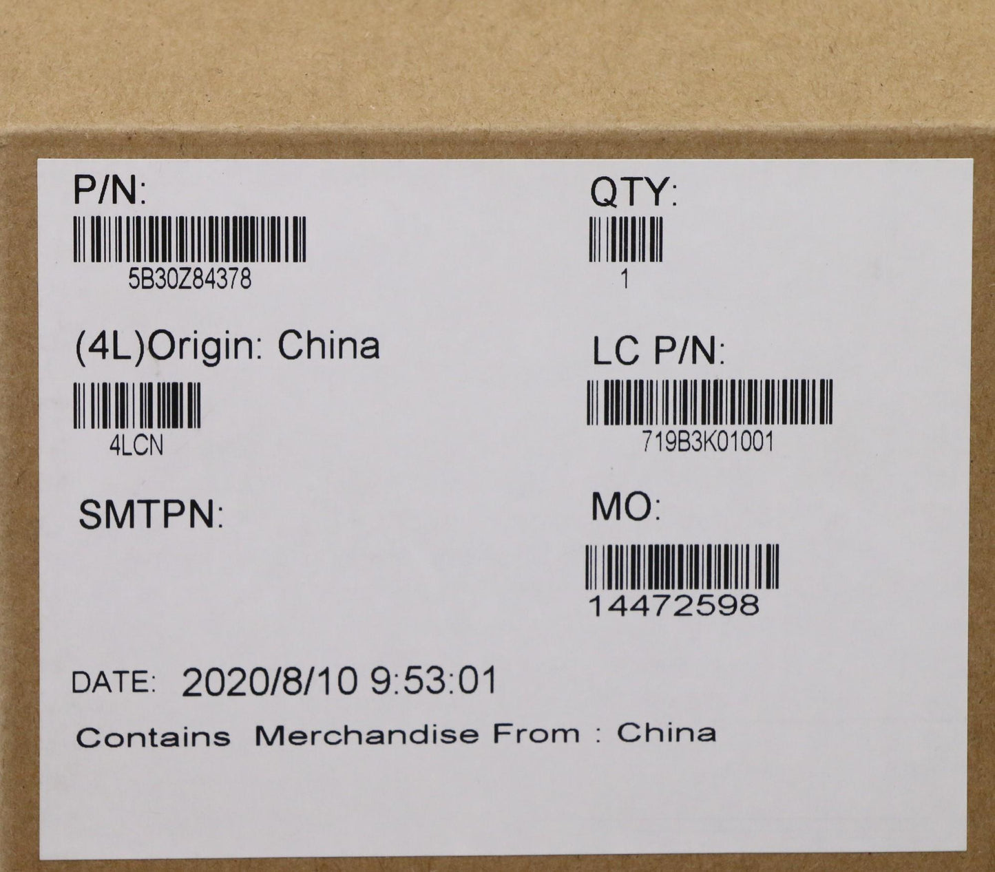 Lenovo E15 Series Bezel with Camera Shutter - 5B30Z84378