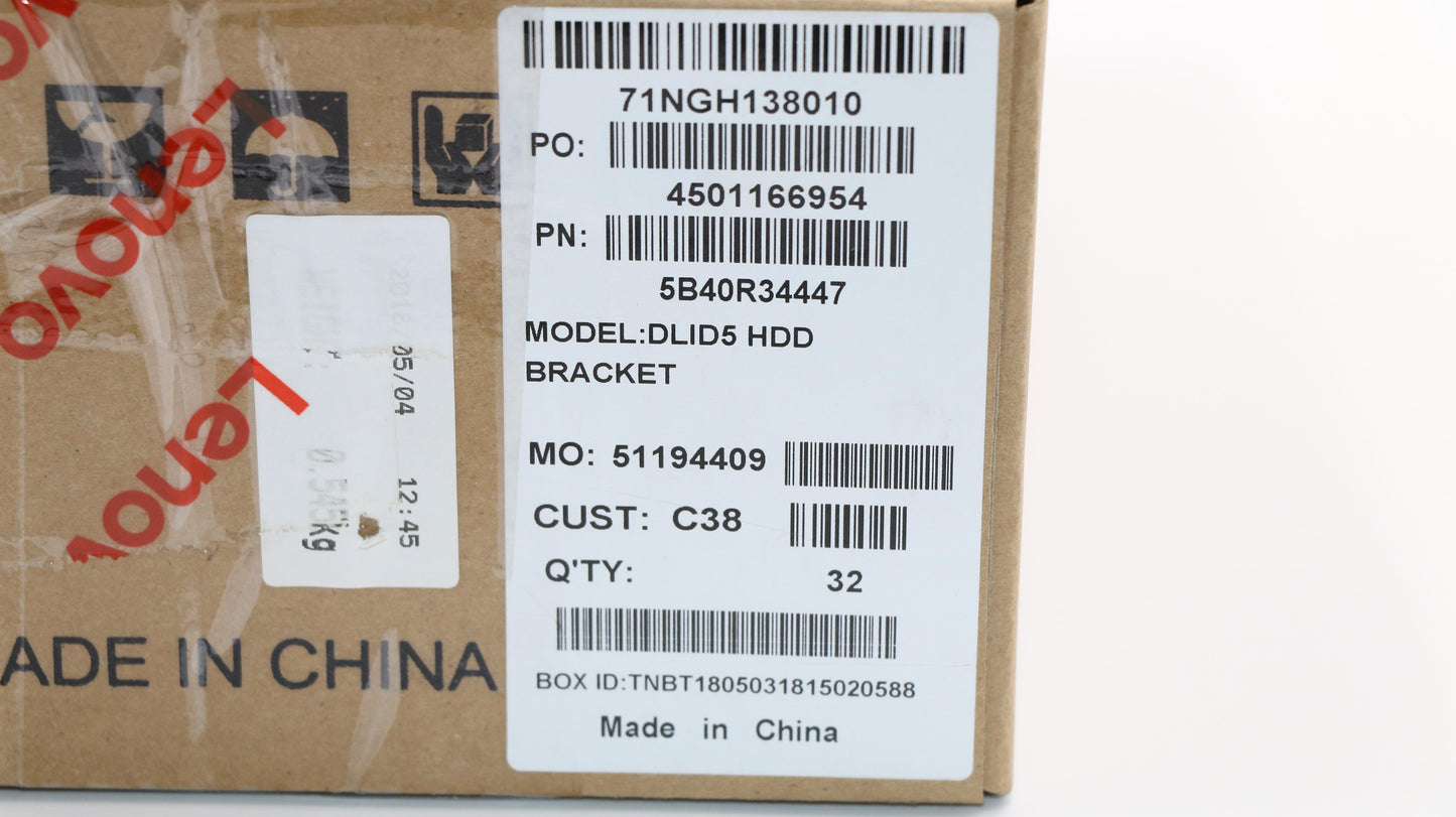 Lenovo Hdd Parts Rails Screws Bracket - 5B40R34447