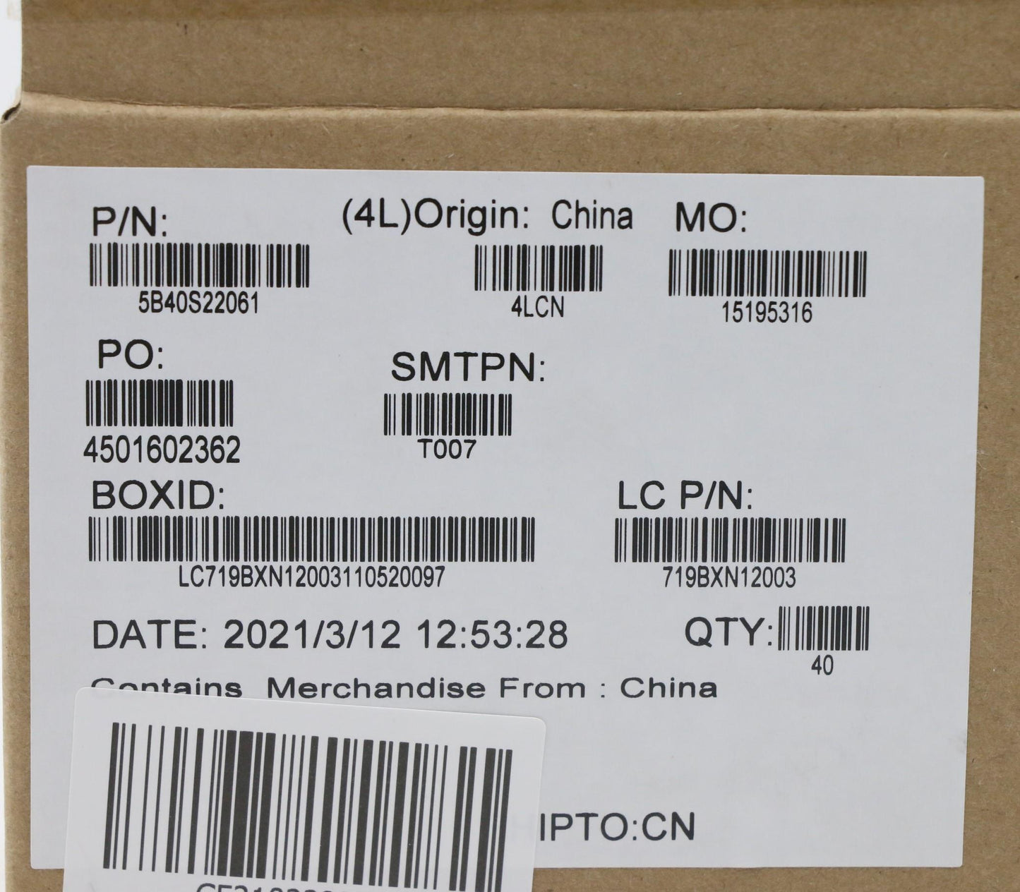 Lenovo DC-IN Bracket - 5B40S22061