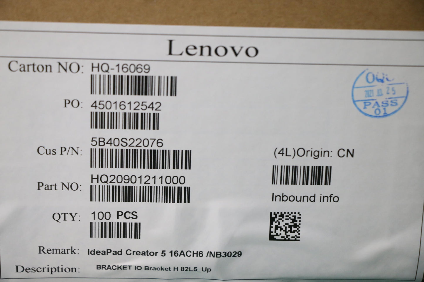 Lenovo Bracket Io Bracket H 82L5_Up - 5B40S22076