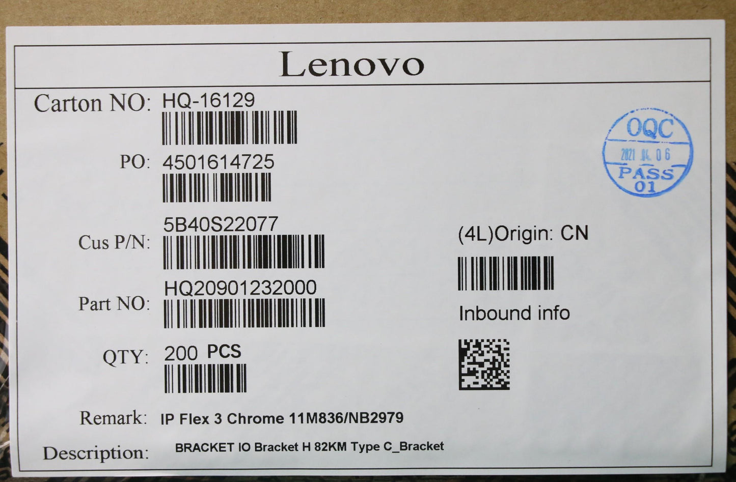 Lenovo Bracket Io Bracket H 82Km Type - 5B40S22077