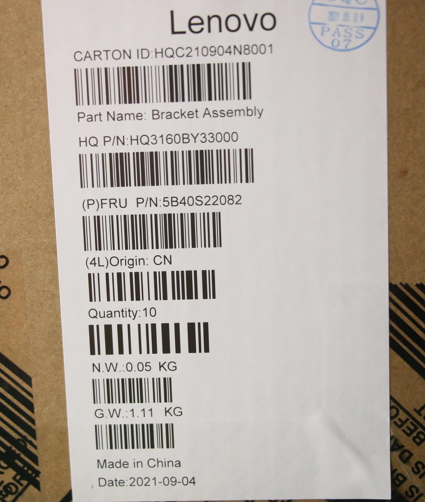 Lenovo Bracket Bracket H 20Wh C Cover - 5B40S22082