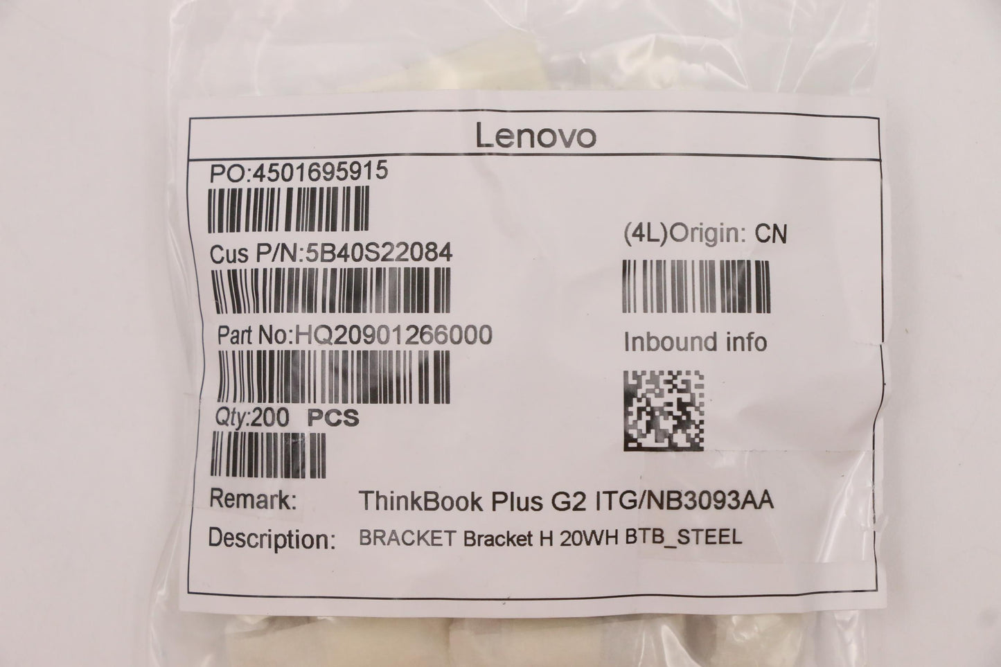 Lenovo Bracket Bracket H 20Wh Btb_Ste - 5B40S22084