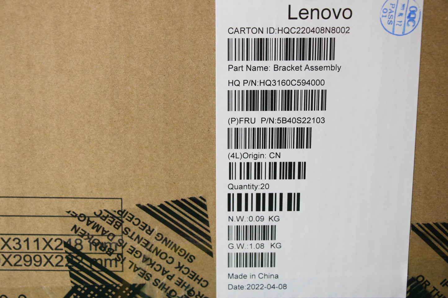 Lenovo Bracket Bracket H 20Wj Ccover - 5B40S22103