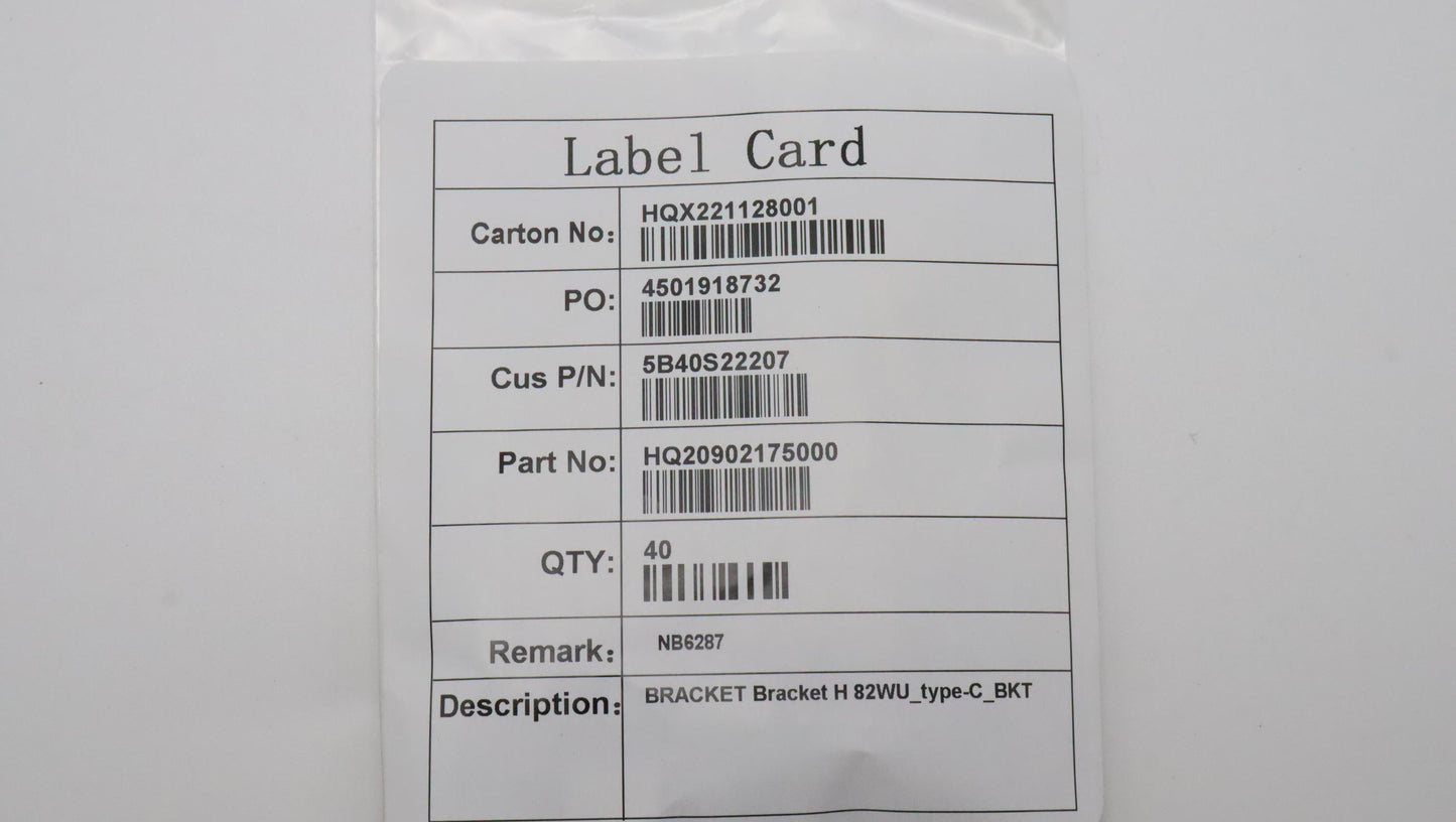 Lenovo Bracket Bracket H 82Wu_Type-C_ - 5B40S22207