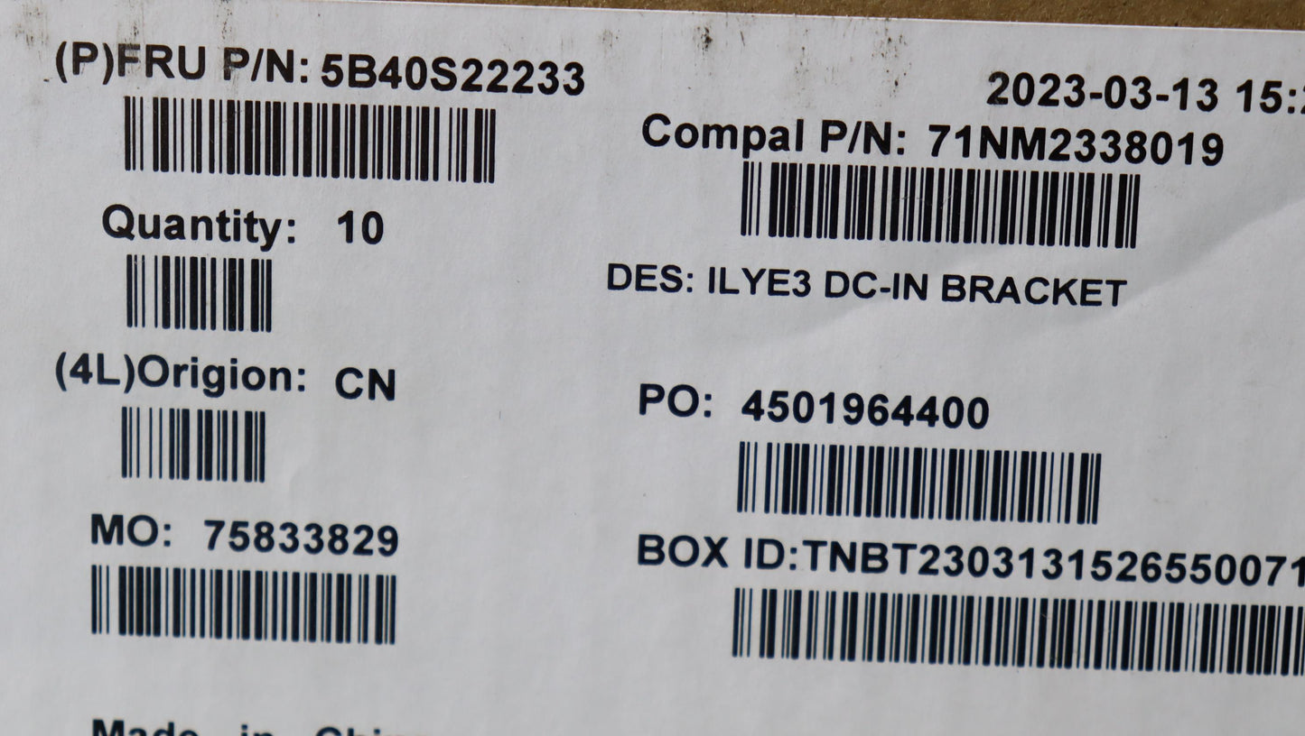 Lenovo Bracket Dc In Bracket C 82Ya - 5B40S22233