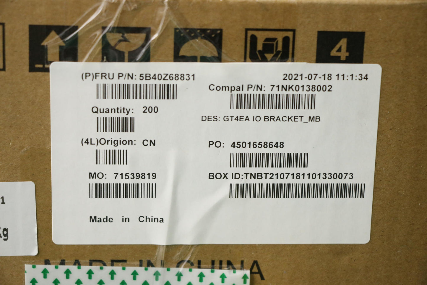 Lenovo Bracket Fru Bracket Io_Mb - 5B40Z68831
