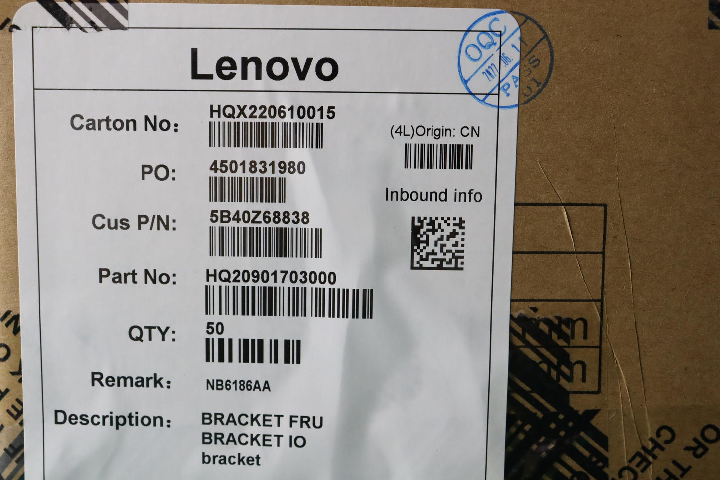Lenovo Bracket Fru Bracket Io Bracket - 5B40Z68838