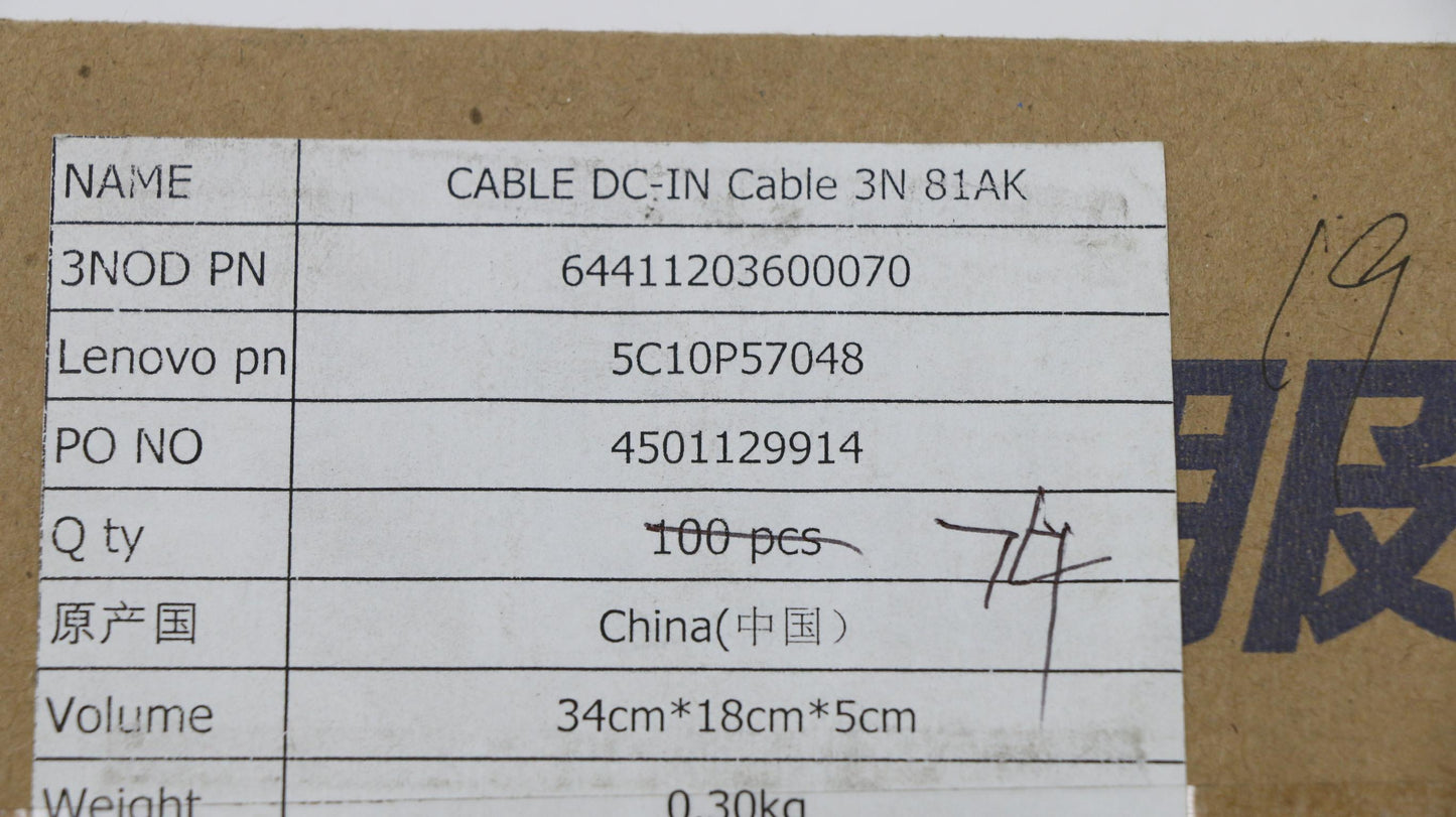 Lenovo Dc-In Cable 3N 81Ak - 5C10P57048