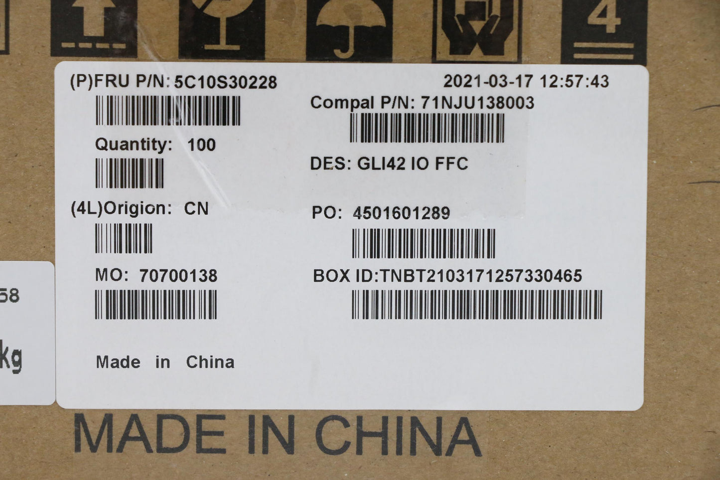 Lenovo Cable Cable C 82L3 Io Ffc - 5C10S30228