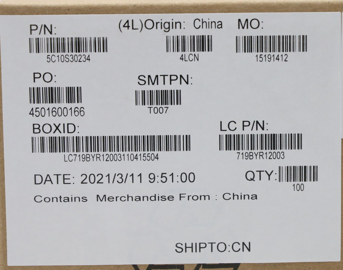 Lenovo EDP Cable - 5C10S30234