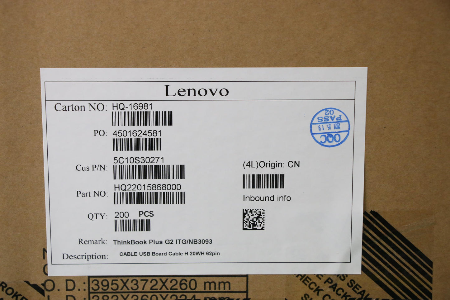 Lenovo Cable Usb Board Cable H 20Wh 6 - 5C10S30271