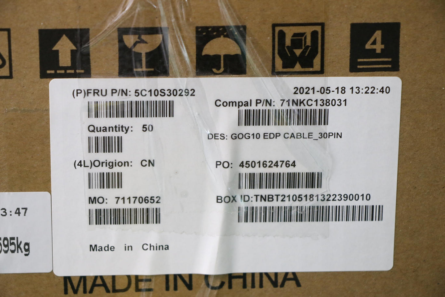 Lenovo Cable Edp Cable C 82K1_30Pin - 5C10S30292