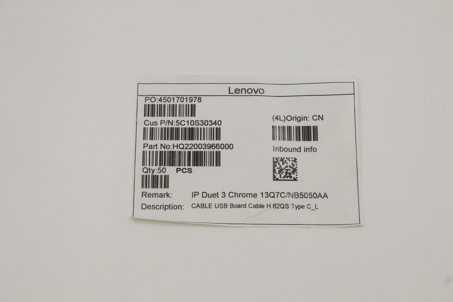 Lenovo Cable Usb Board Cable H 82Qs T - 5C10S30340