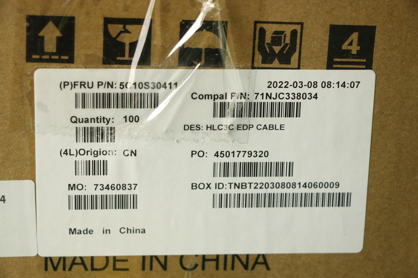 Lenovo Cable Edp Cable C 82Ud - 5C10S30411