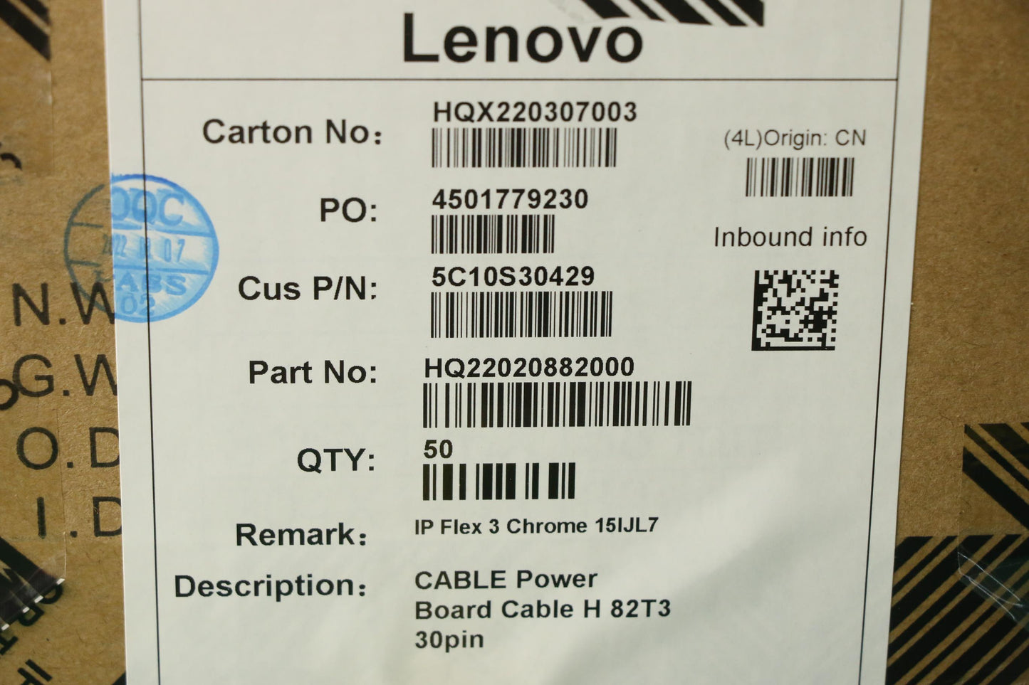 Lenovo Cable Power Board Cable H 82T3 - 5C10S30429