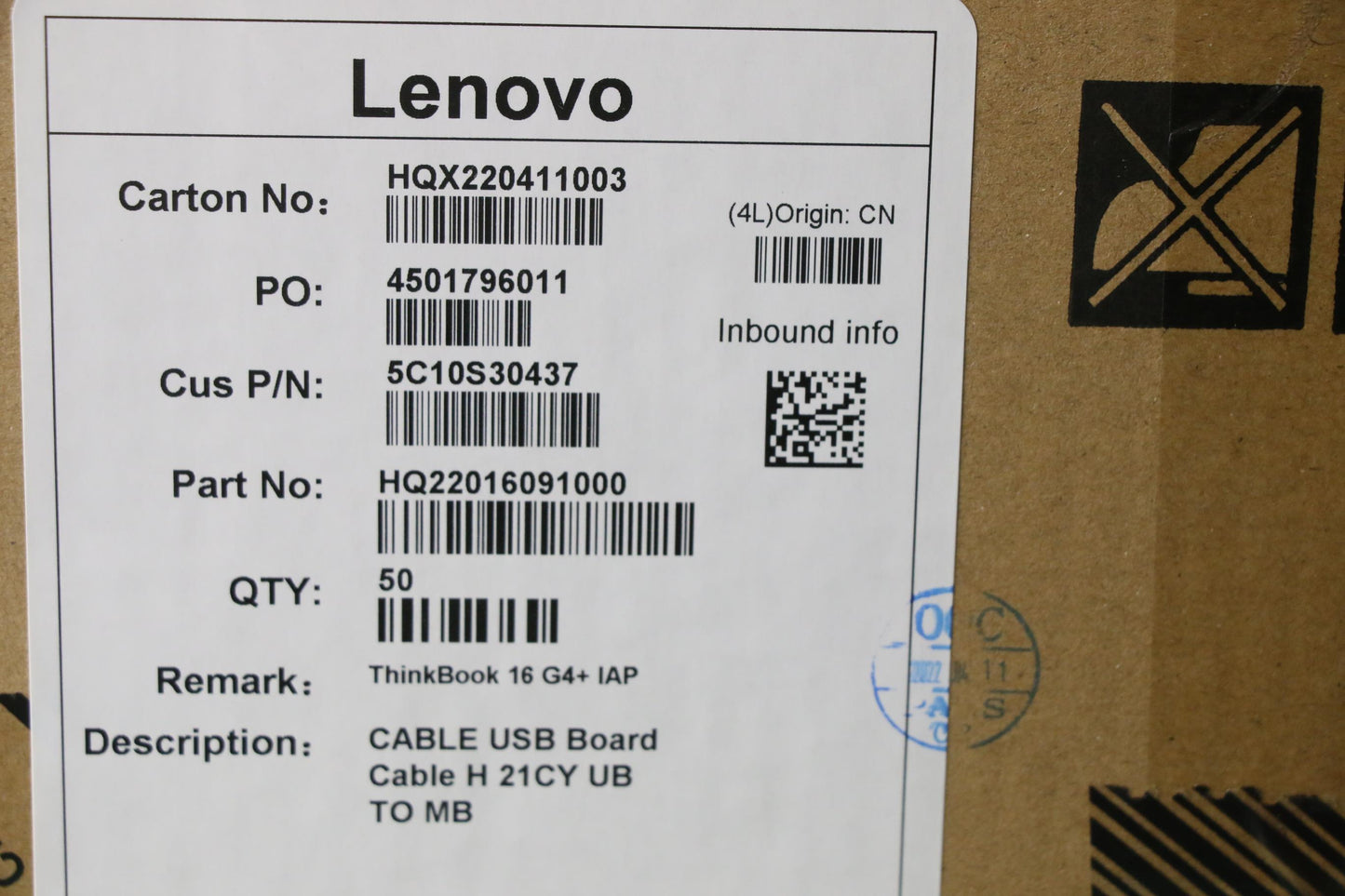 Lenovo Cable Usb Board Cable H 21Cy U - 5C10S30437