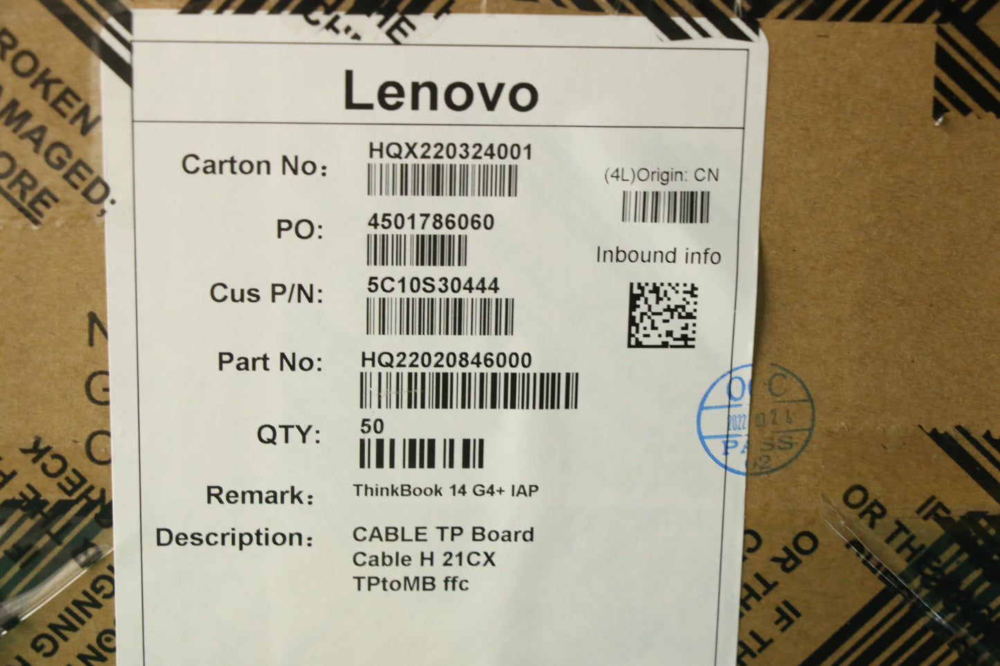 Lenovo Cable Tp Board Cable H 21Cx Tp - 5C10S30444