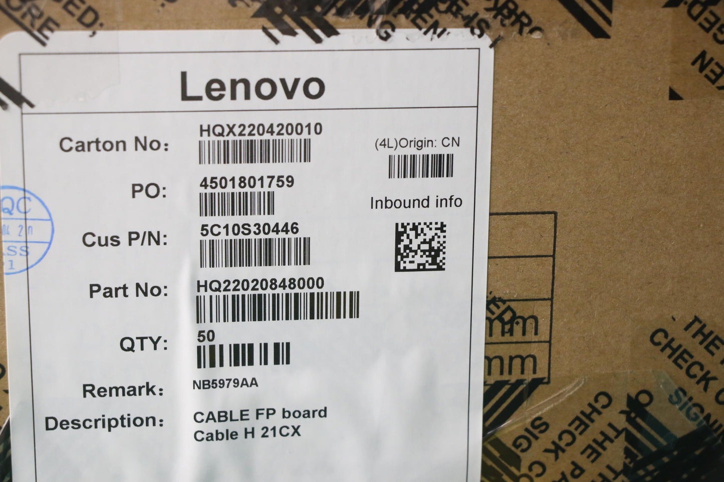 Lenovo Cable Fp Board Cable H 21Cx - 5C10S30446