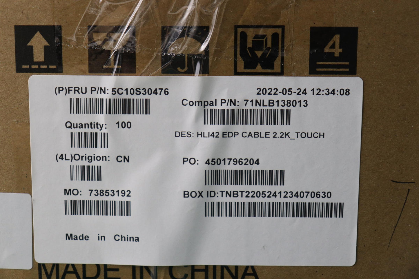 Lenovo Cable Edp Cable C 82Sh 22Ktouc - 5C10S30476