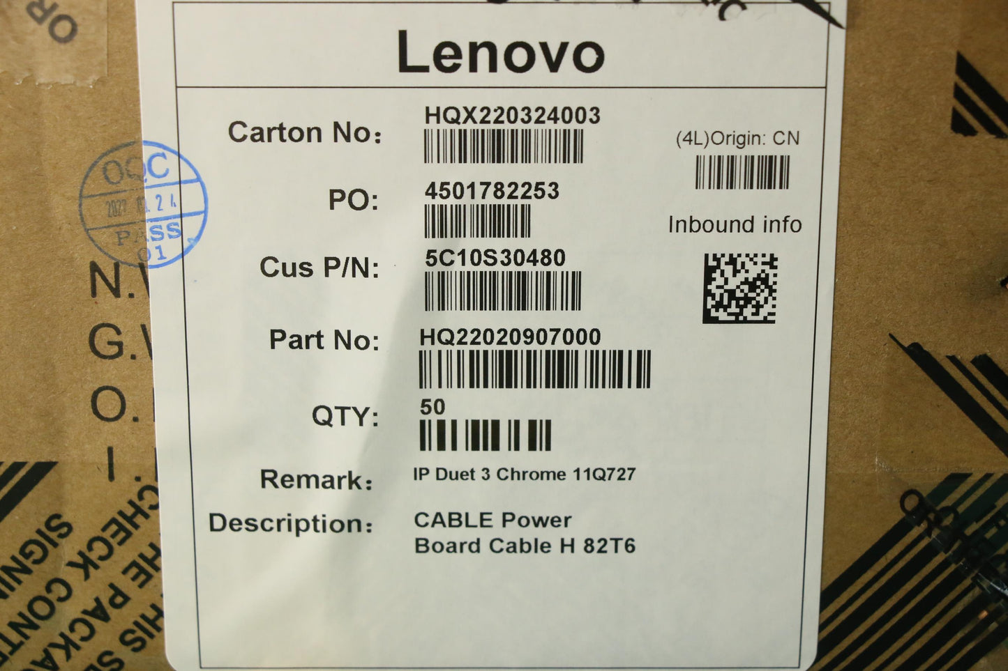 Lenovo Cable Power Board Cable H 82T6 - 5C10S30480