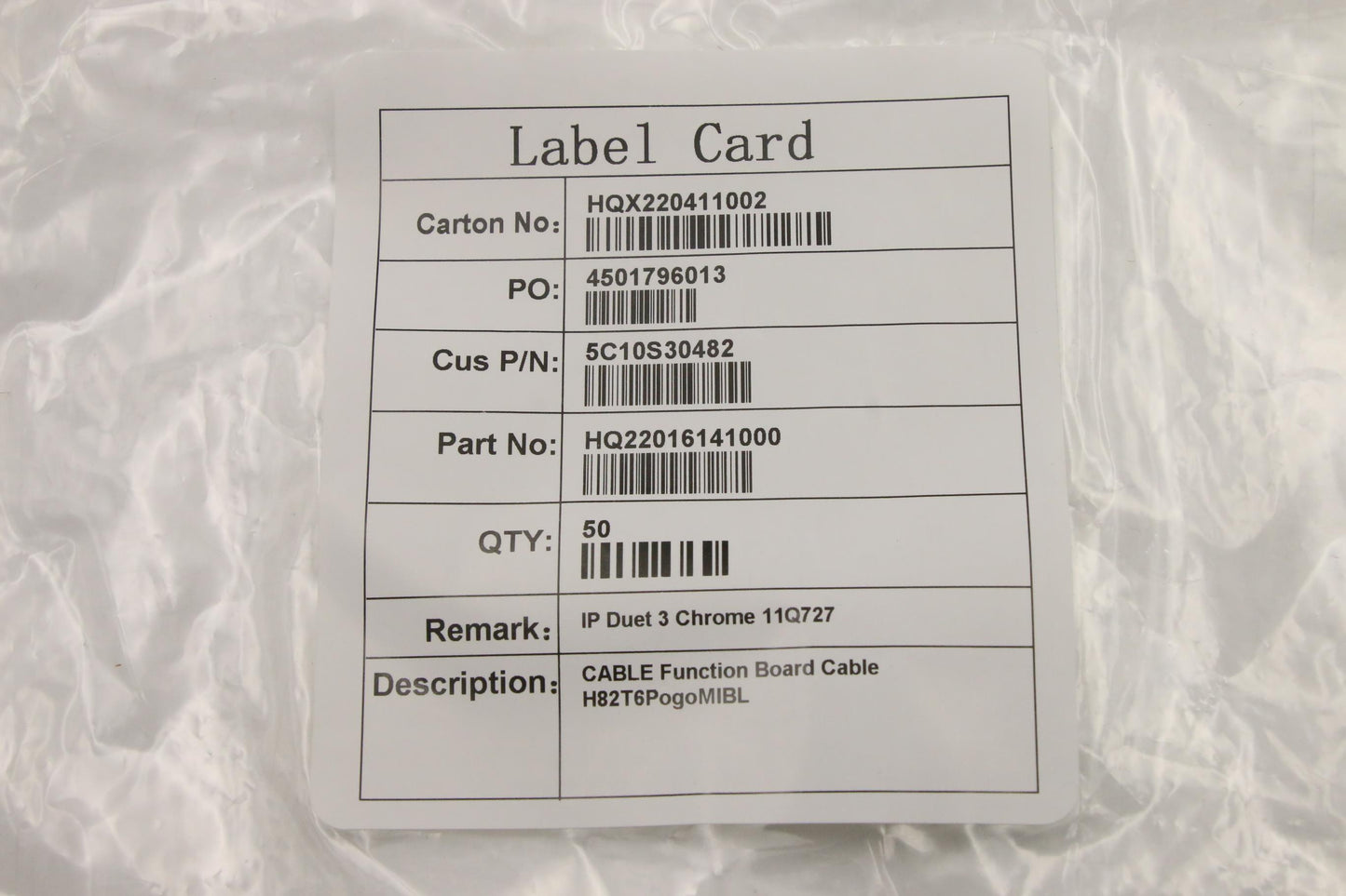 Lenovo Cable Function Board Cable H82 - 5C10S30482