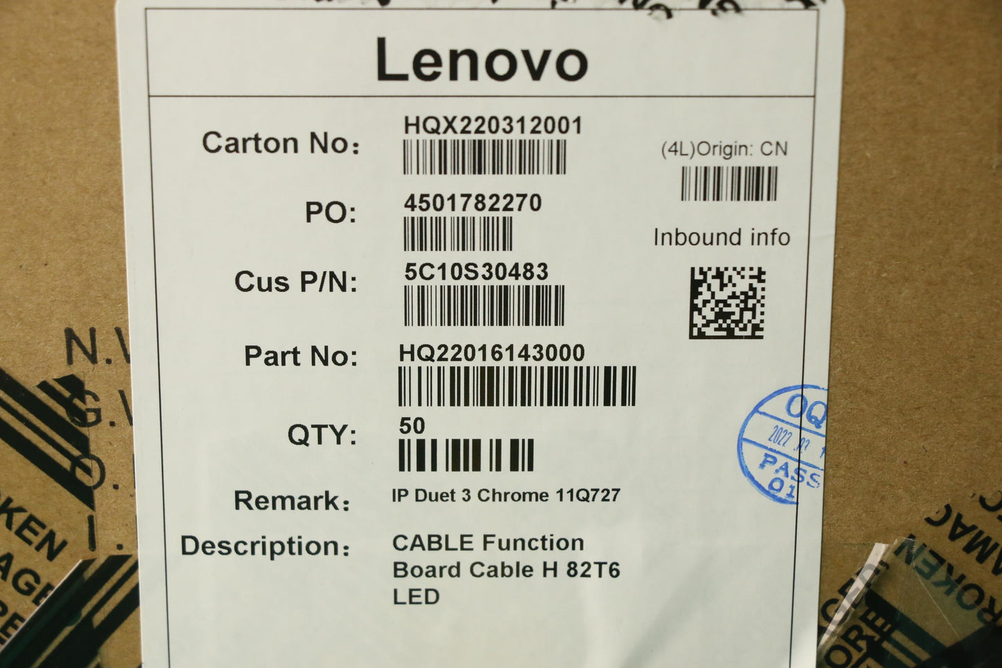 Lenovo Cable Function Board Cable H 8 - 5C10S30483