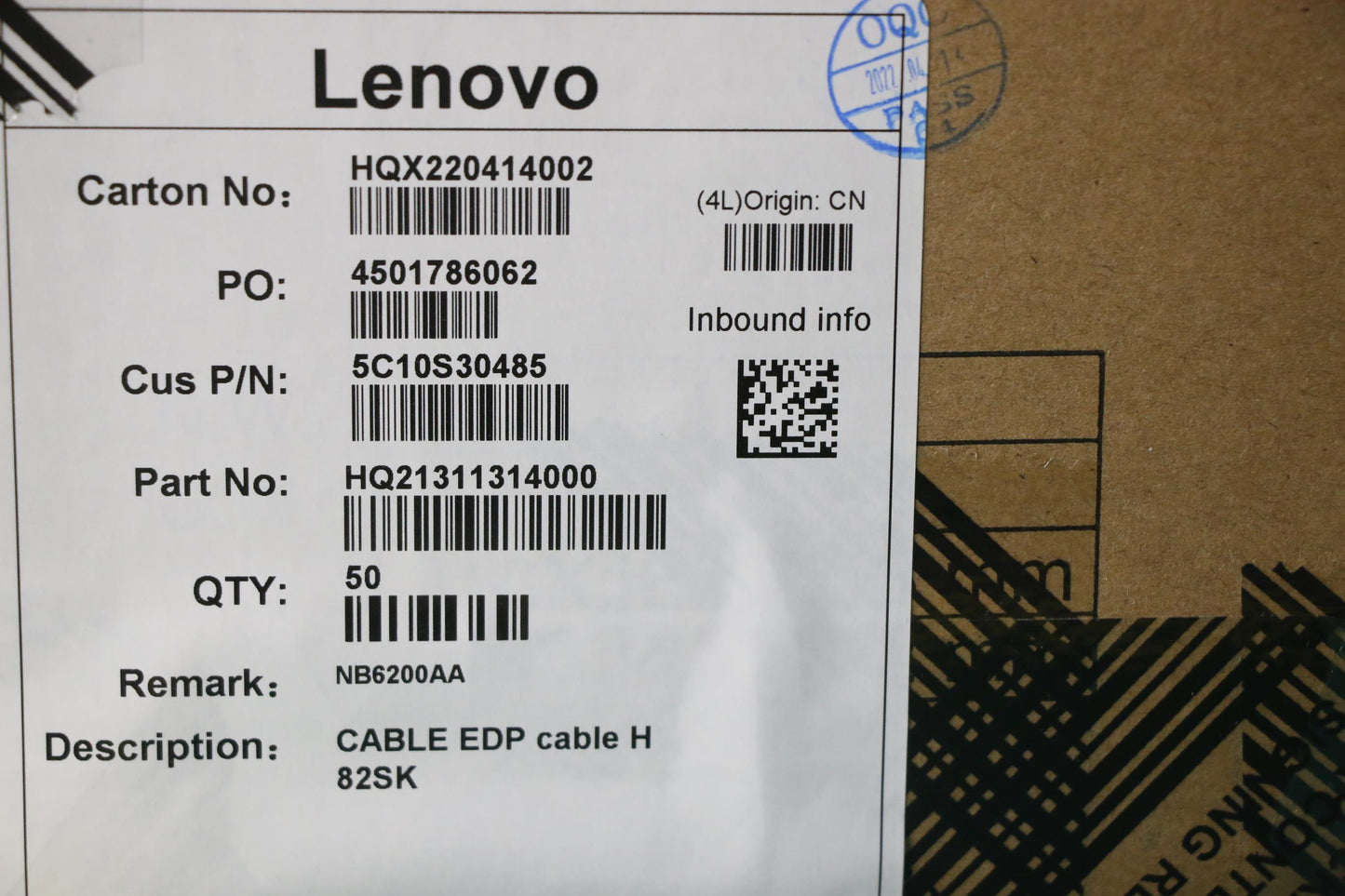 Lenovo EDP Cable - 5C10S30485