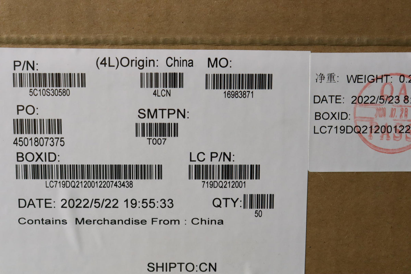 Lenovo USB Board Cable L82TD - 5C10S30580