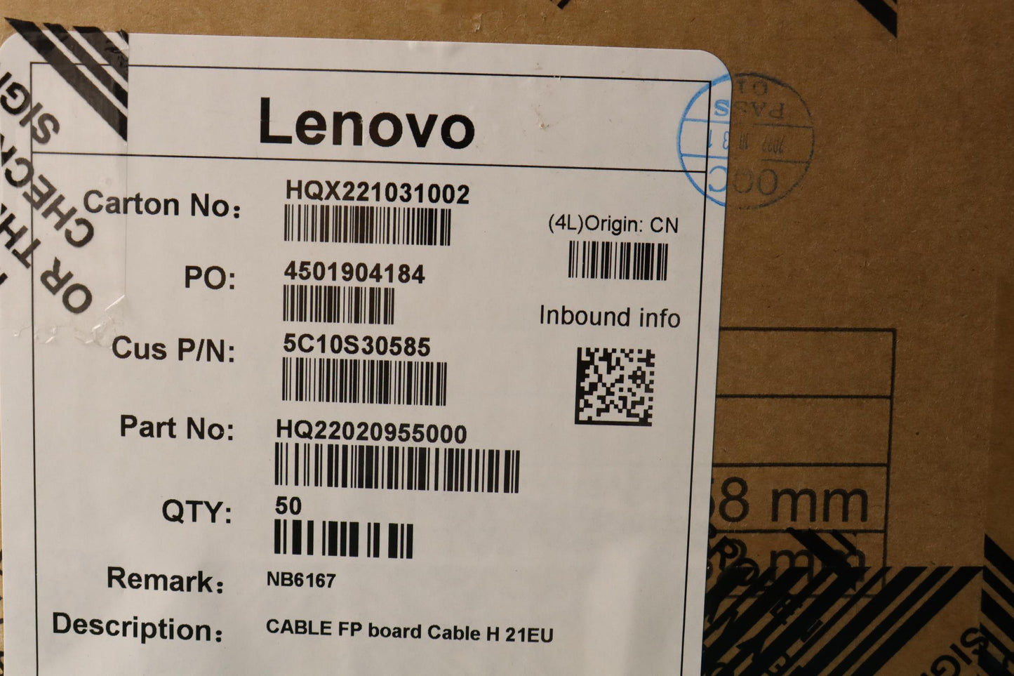 Lenovo Cable Fp Board Cable H 21Eu - 5C10S30585
