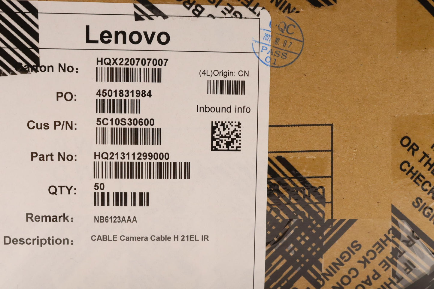Lenovo Cable Camera Cable H 21El Ir - 5C10S30600