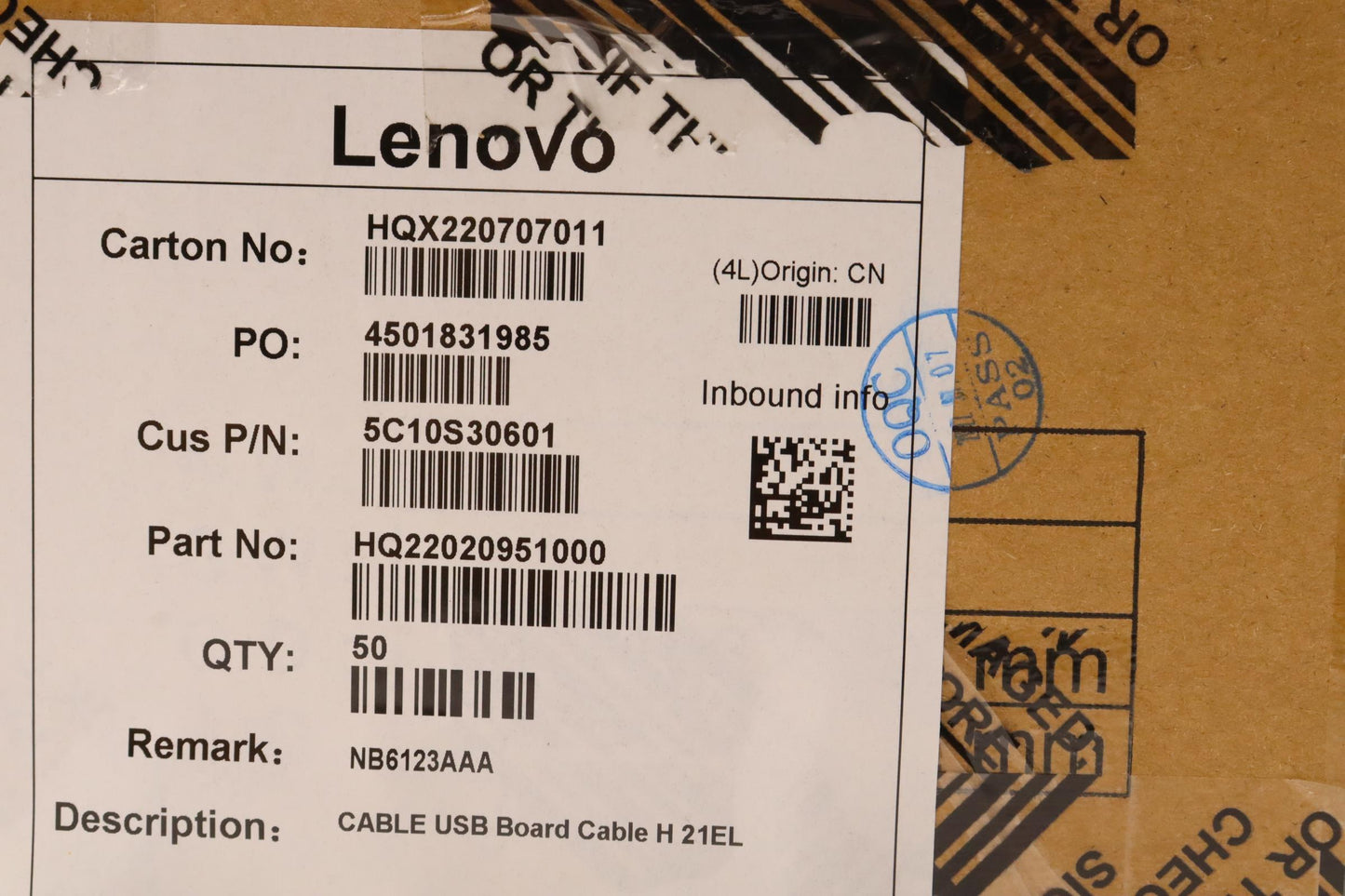 Lenovo Cable Usb Board Cable H 21El - 5C10S30601