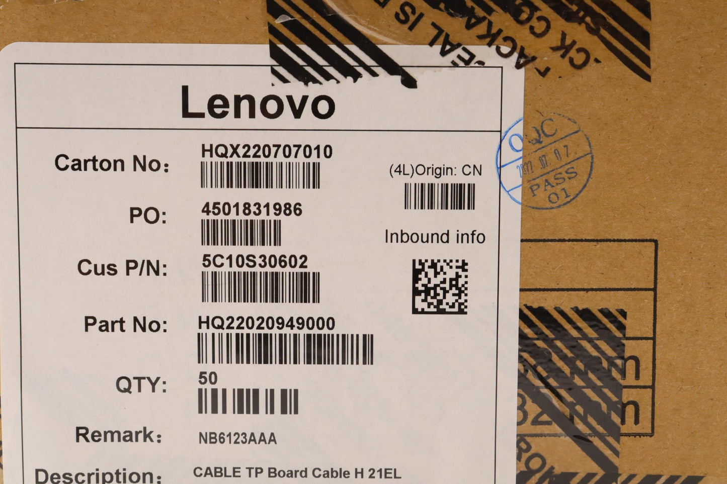 Lenovo Cable Tp Board Cable H 21El - 5C10S30602