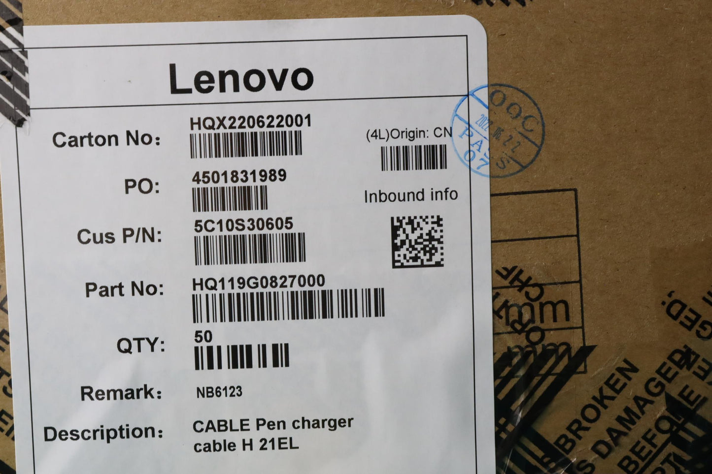 Lenovo Cable Pen Charger Cable H 21El - 5C10S30605