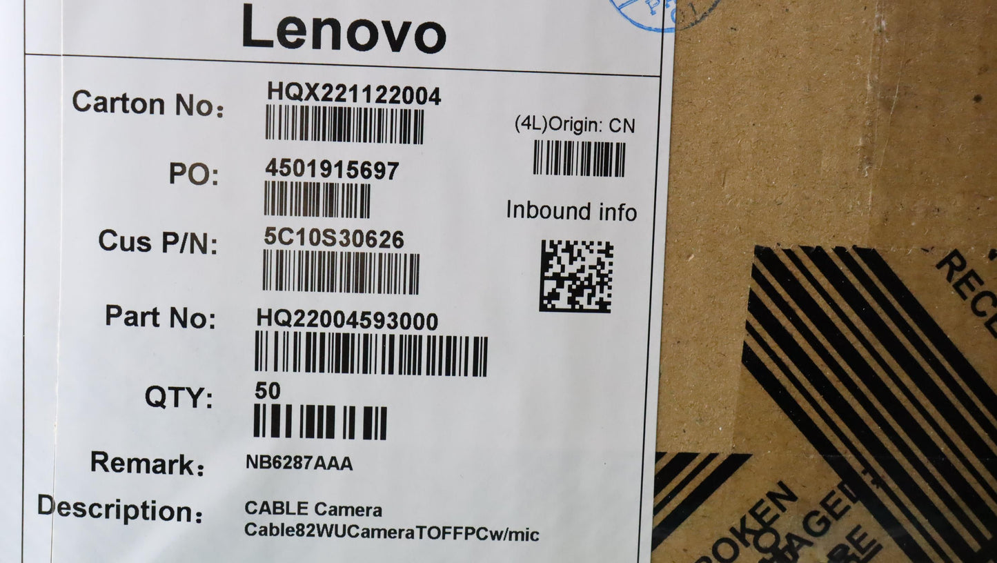 Lenovo Cable Camera Cable82Wucamerato - 5C10S30626