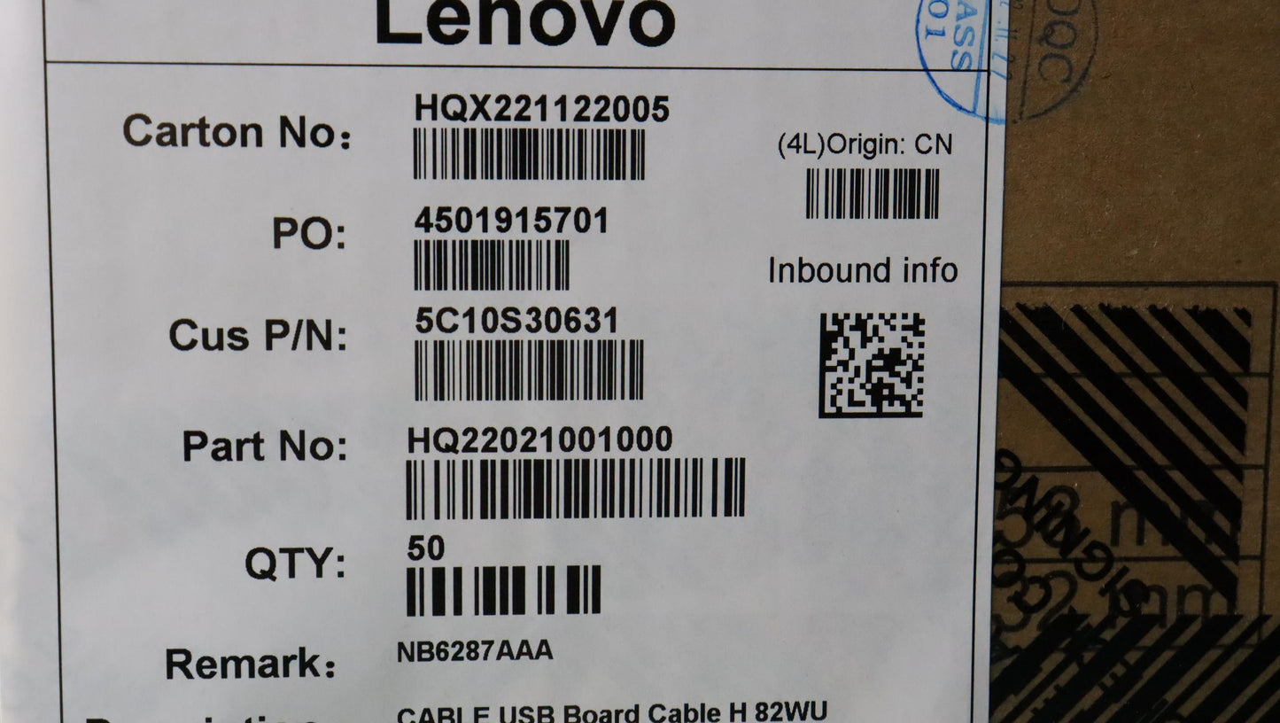 Lenovo Cable Usb Board Cable H 82Wu - 5C10S30631