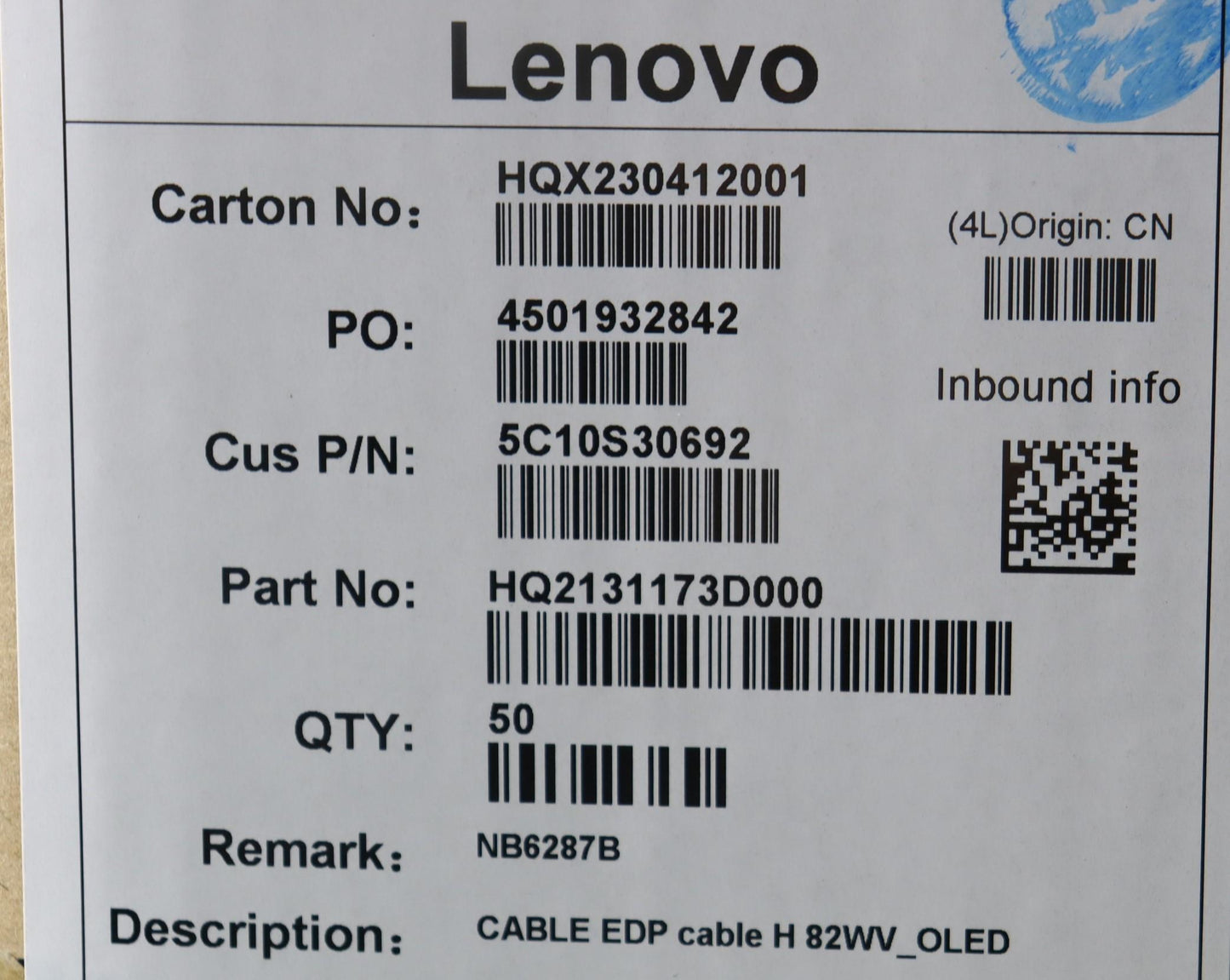 Lenovo Cable Edp Cable H 82Wv_Oled - 5C10S30692