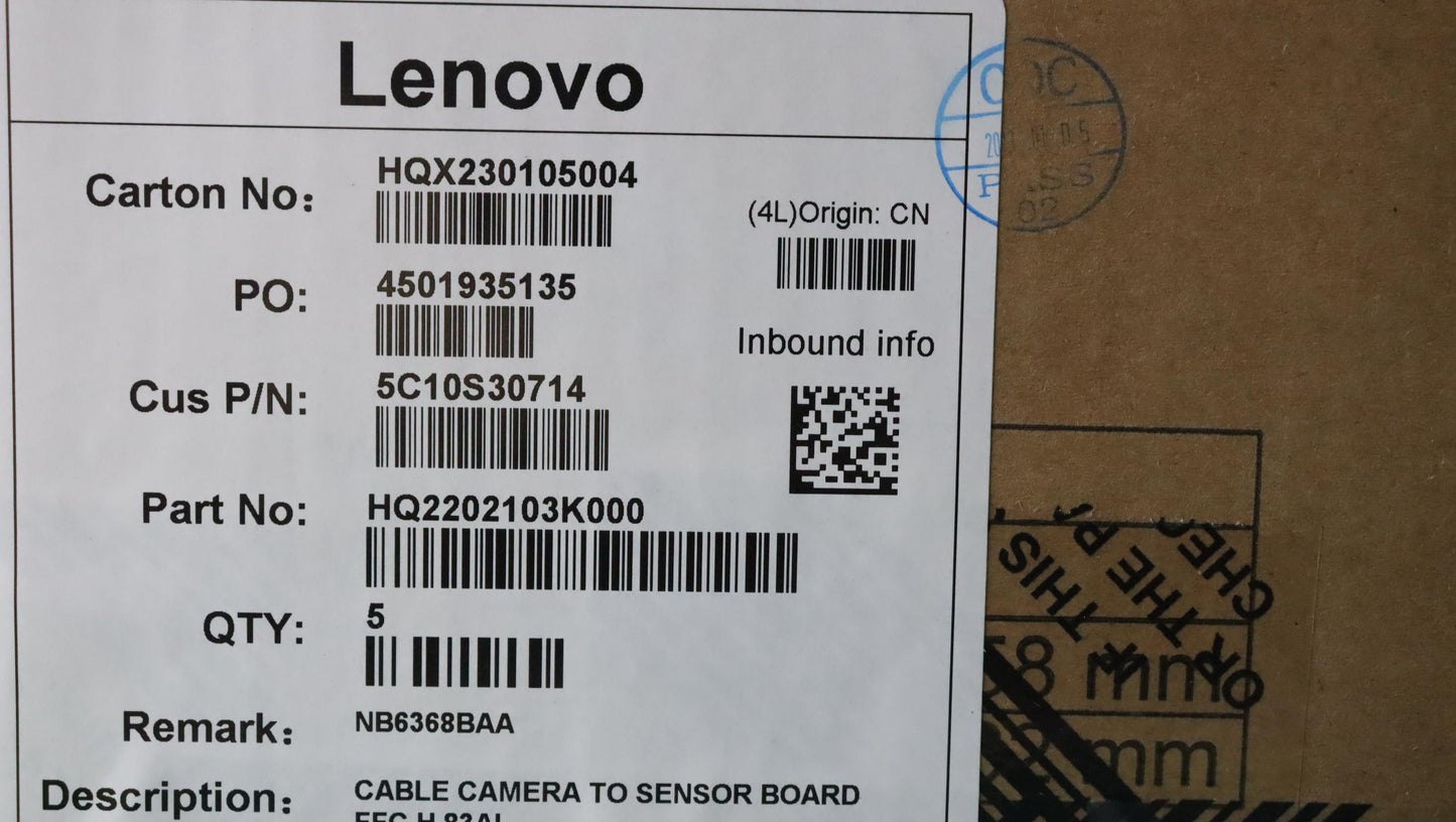 Lenovo Cable Camera To Sensor Board F - 5C10S30714