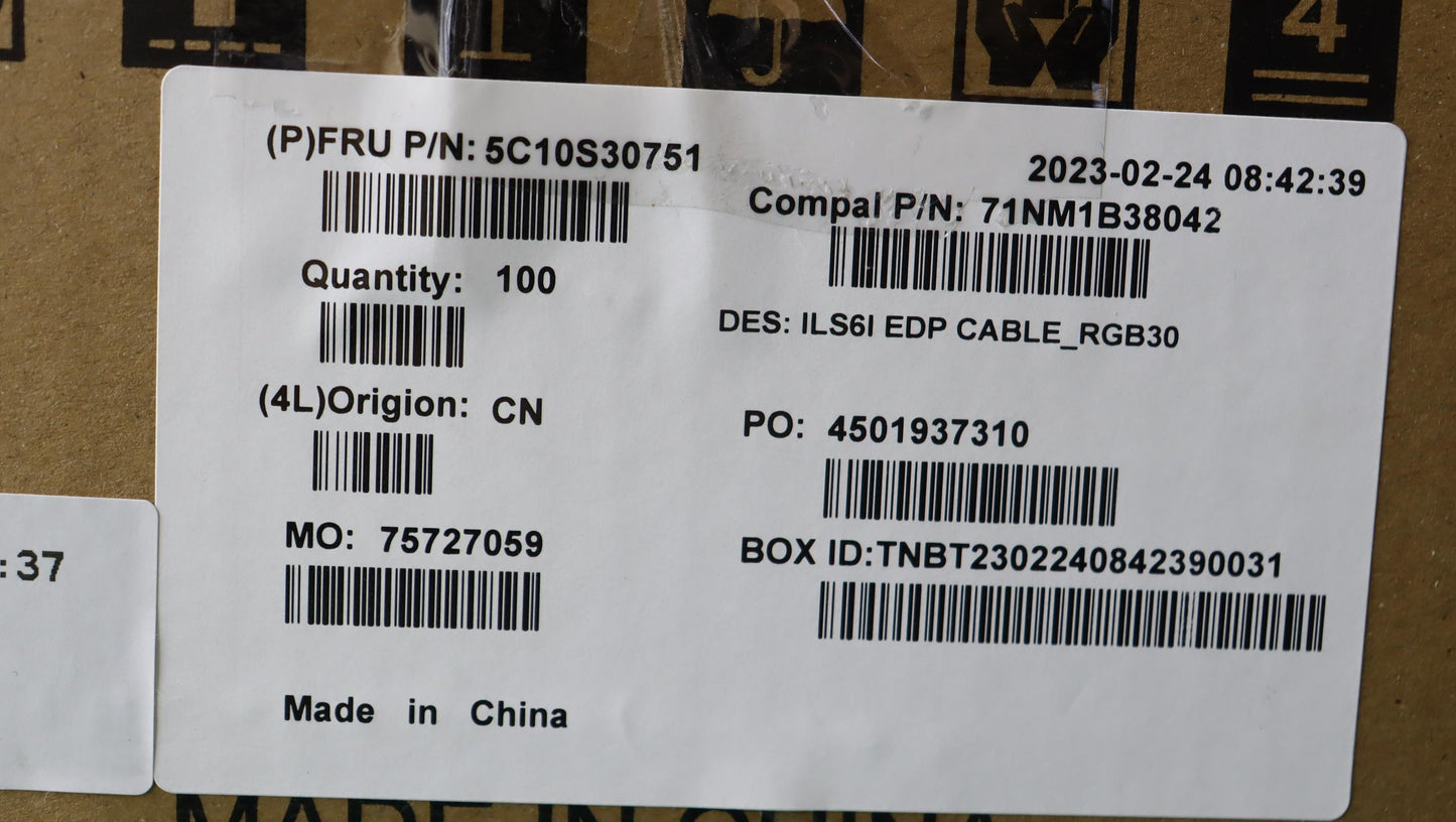 Lenovo Cable Edp Cable C 82Xf Rgb30 - 5C10S30751