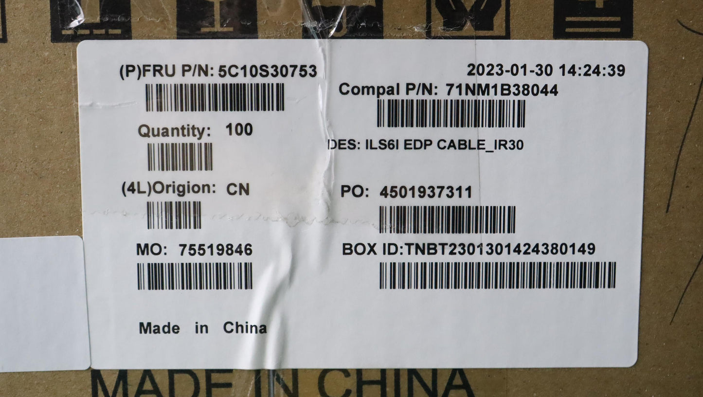 Lenovo Cable Edp Cable C 82Xf Ir30 - 5C10S30753