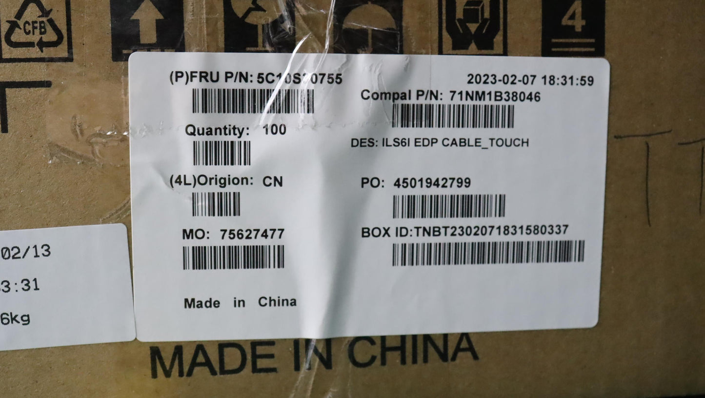 Lenovo Cable Edp Cable C 82Xf Touch - 5C10S30755