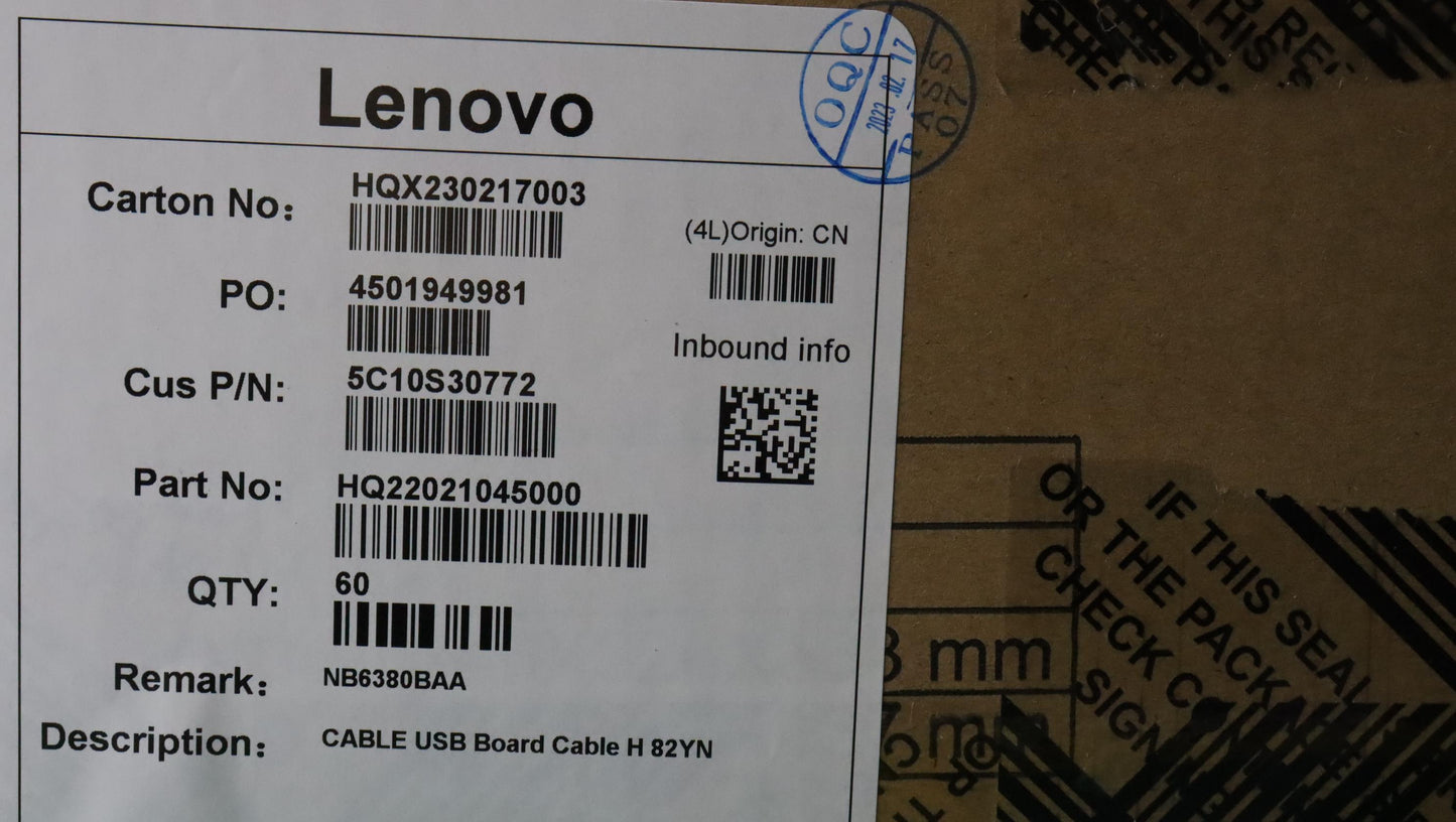 Lenovo Cable Usb Board Cable H 82Yn - 5C10S30772