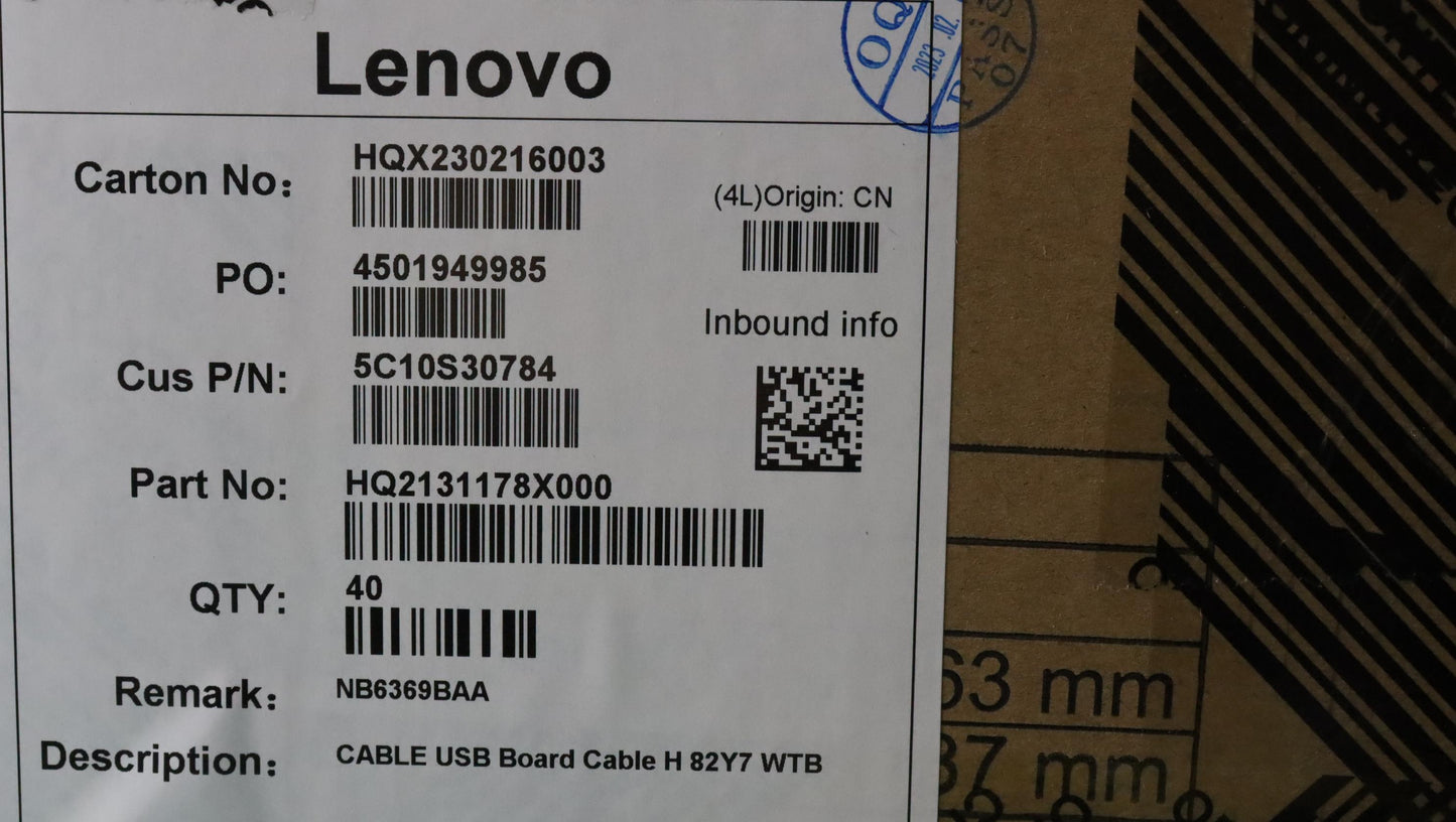 Lenovo Cable Usb Board Cable H 82Y7 W - 5C10S30784